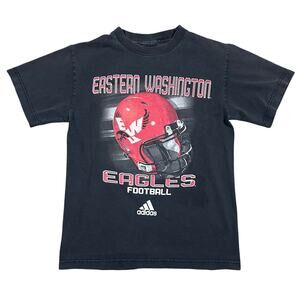Vintage Y2K Eastern Washington University Football Helmet Graphic T-Shirt XS